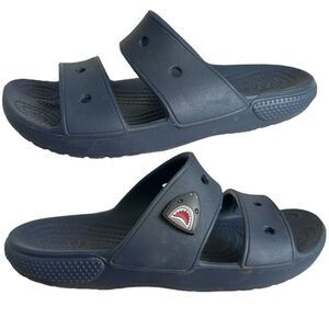 Crocs Classic Unisex Navy Blue Slide Foam Cushion Footbed Women's 6 Men/Youth 4